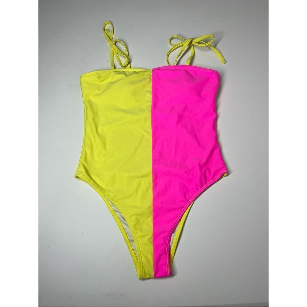Shein Two Tone neon bikini Size M